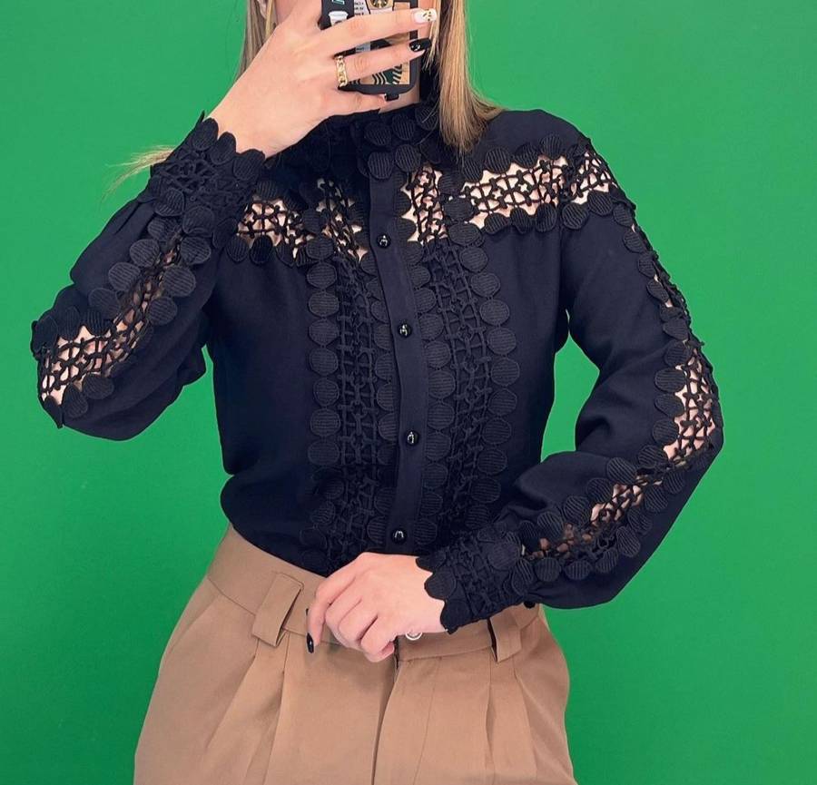 مدل شومیز گیپور بلند
