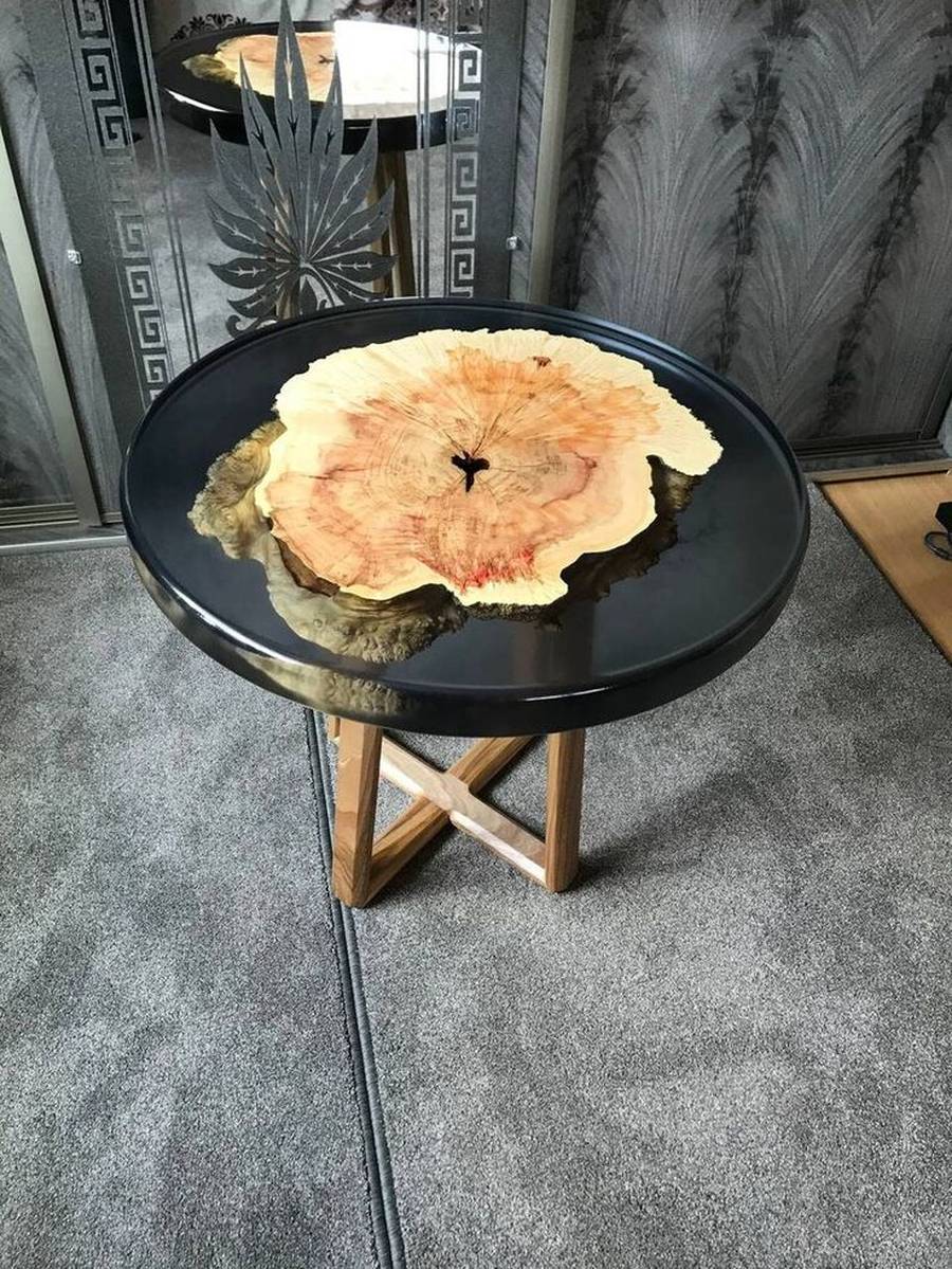 مدل میز عسلی رزین ساده