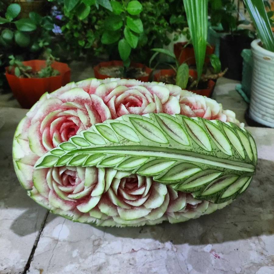  هندوانه یلدایی ساده