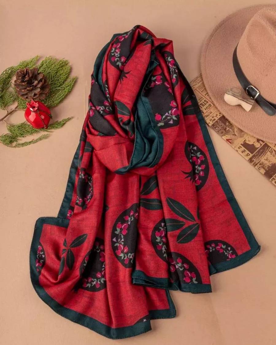 مدل شال یلدایی بافتنی 