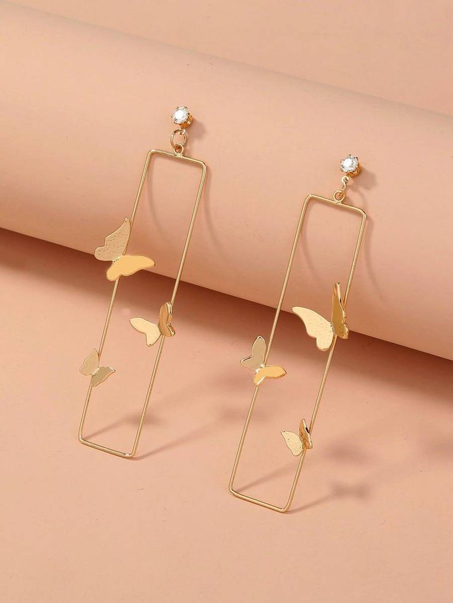 مدل گوشواره بزرگ طلا ساده