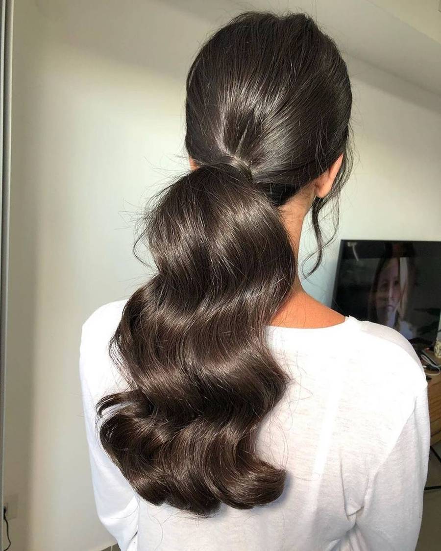 مدل موی دم اسبی شیک برای عروسی
