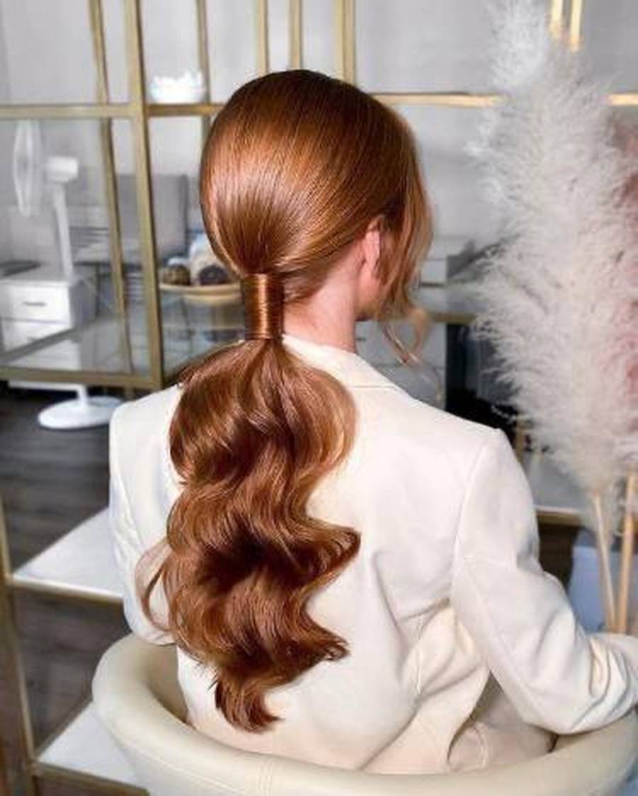 مدل مو دم اسبی با فرق کج