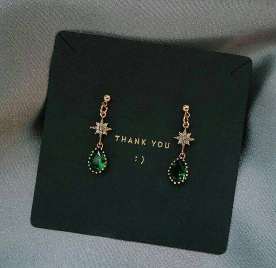 گوشواره زمرد نقره 
