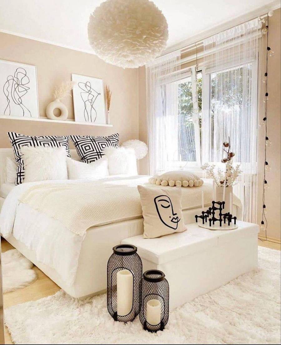 دکوراسیون اتاق خواب کوچک دونفره