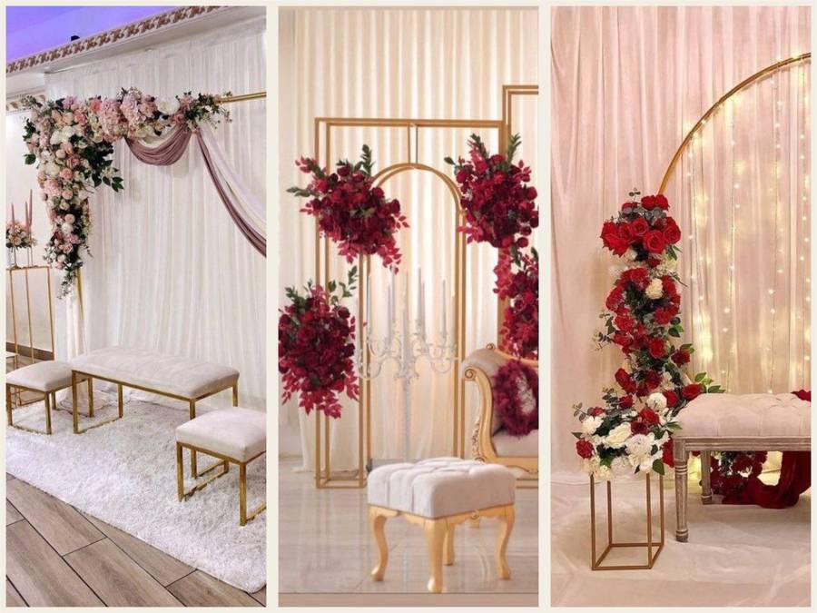 آموزش تزیین جایگاه عروس و داماد در خانه