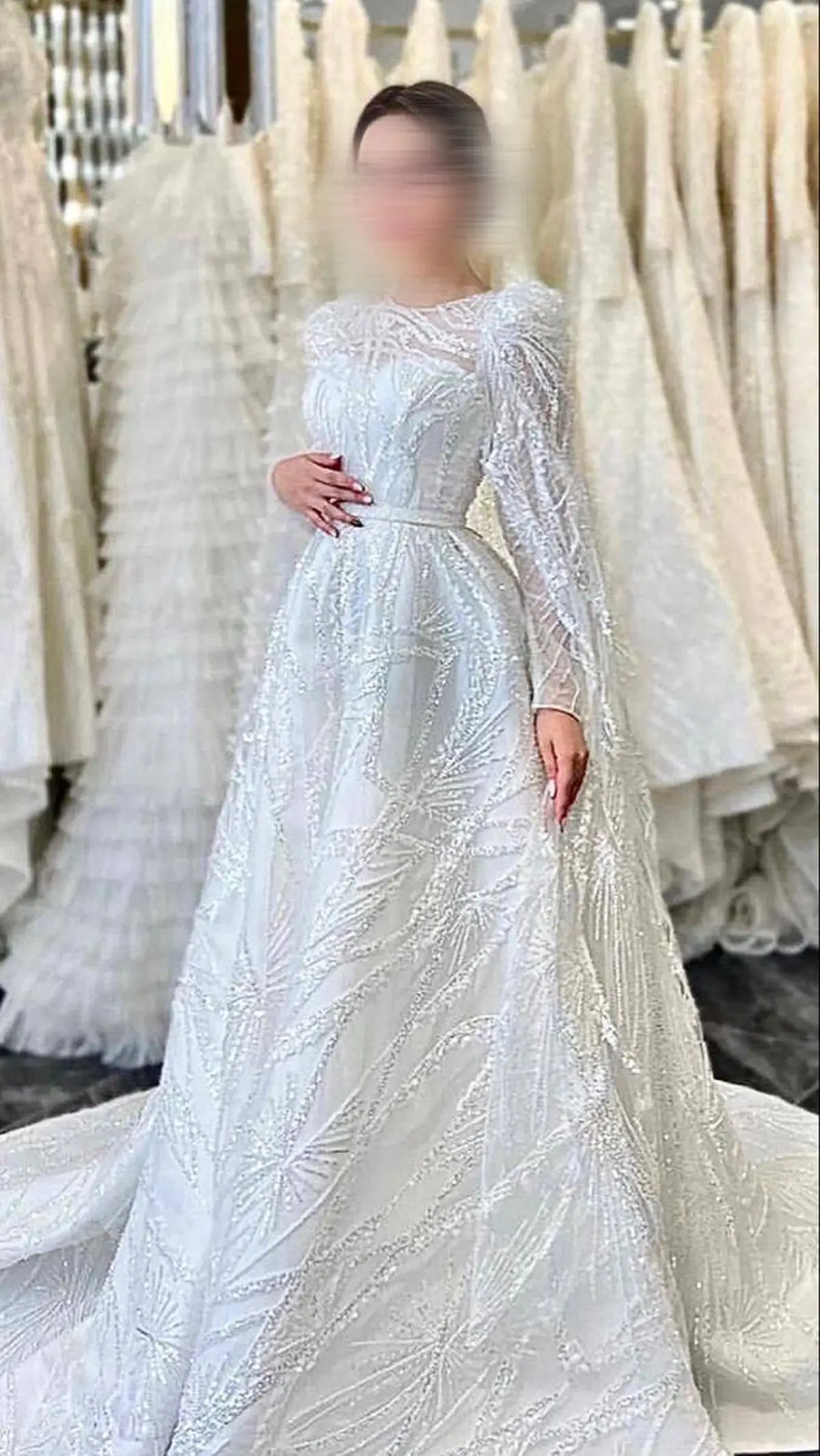 مدل لباس عروس پوشیده زیبا