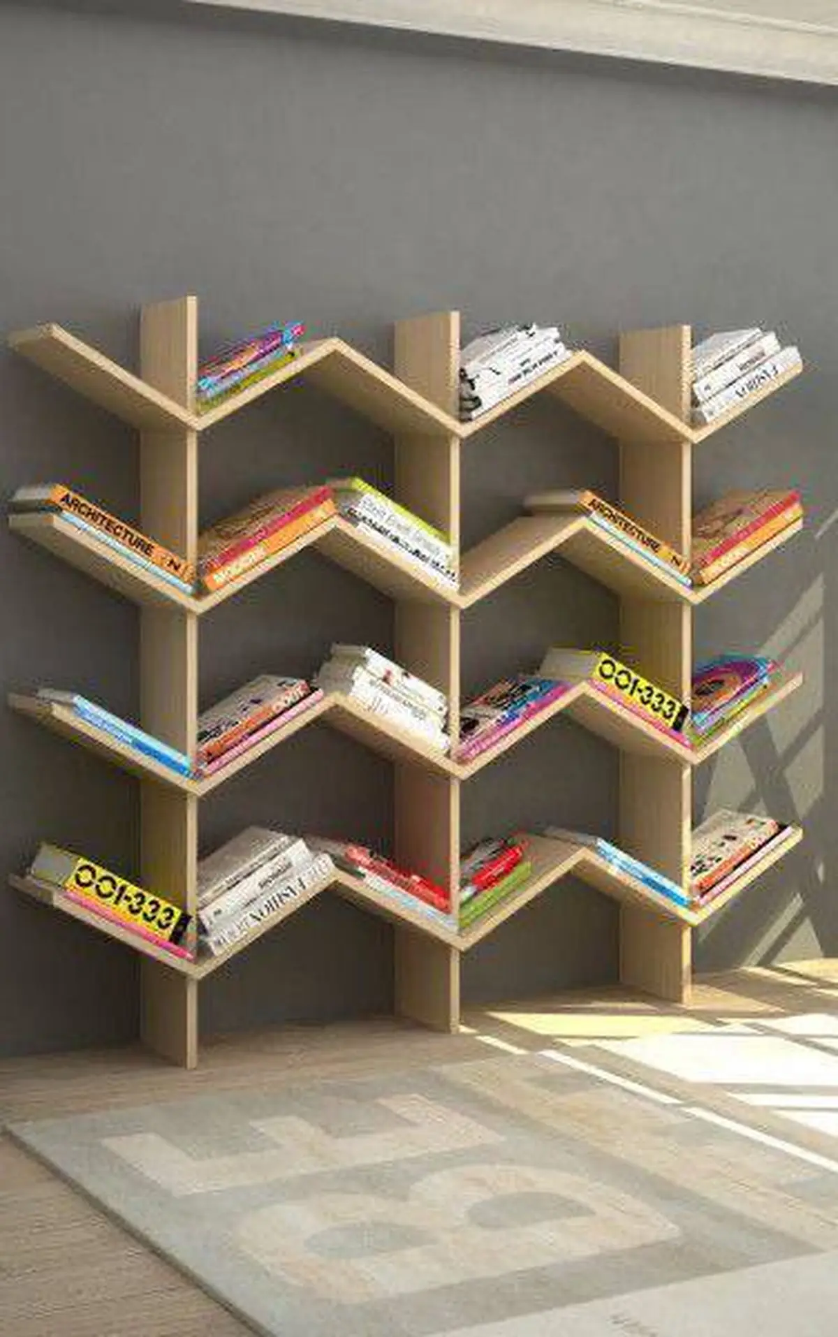 قفسه کتاب دیواری خارجی 