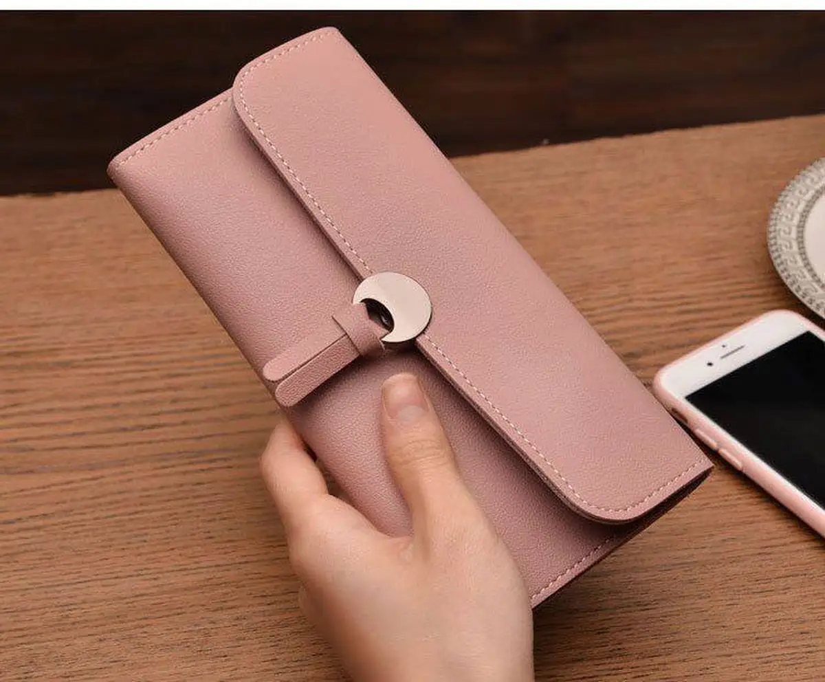 کیف پول بند چرمی زنانه