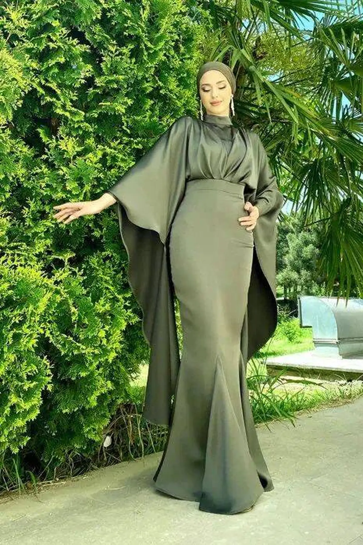 لباس کتان بلند مجلسی