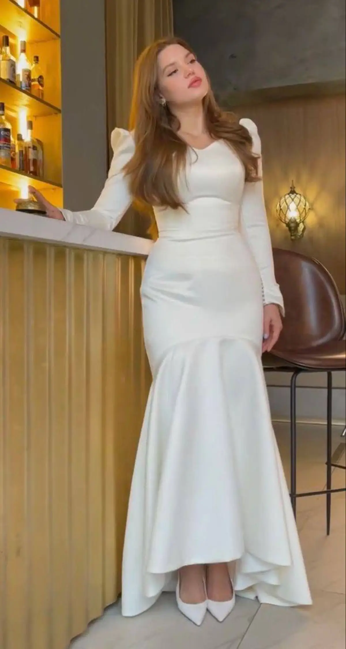 لباس عقد سفید ساده خاص