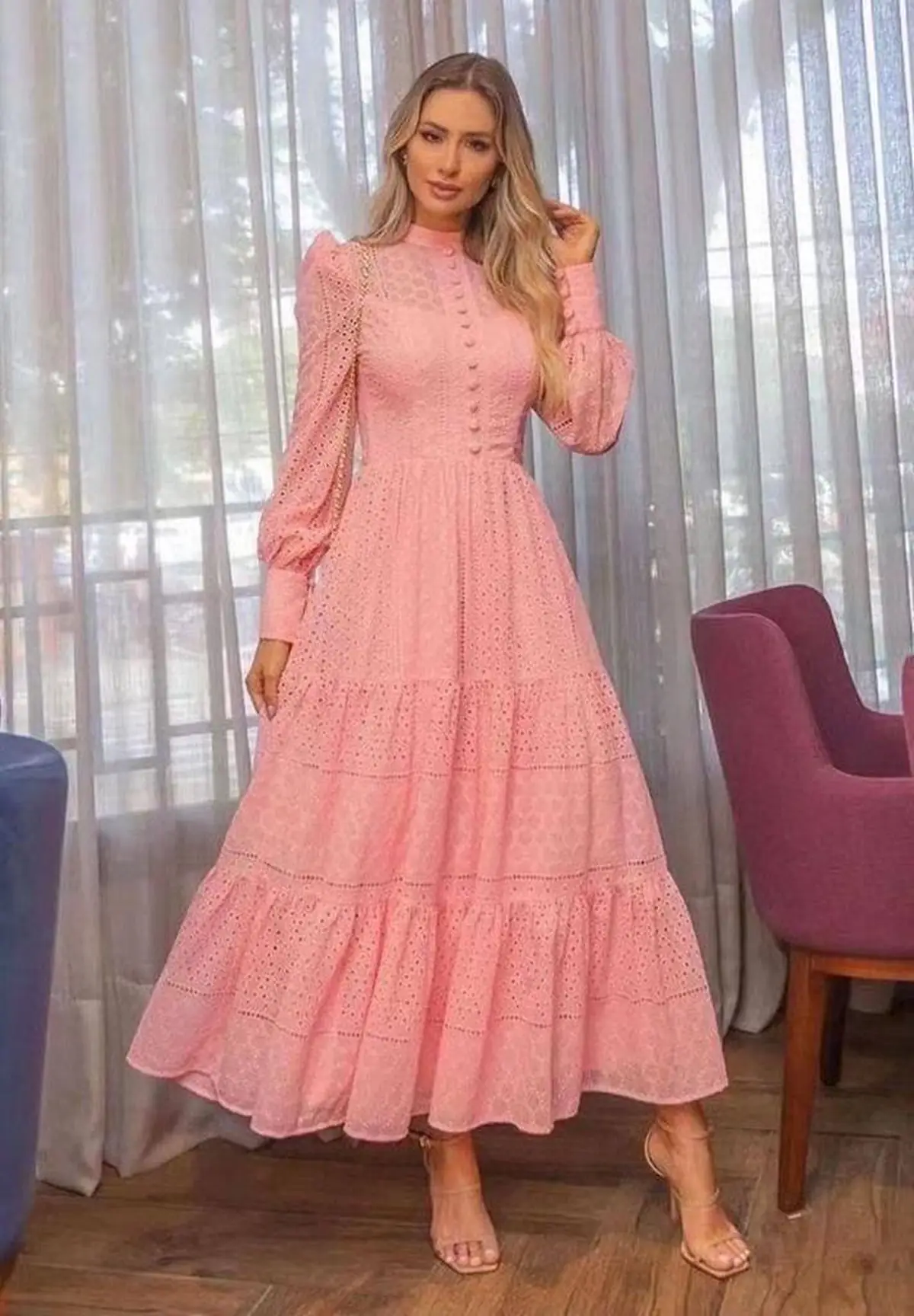 پیراهن بلند زنانه برای مهمانی ساده