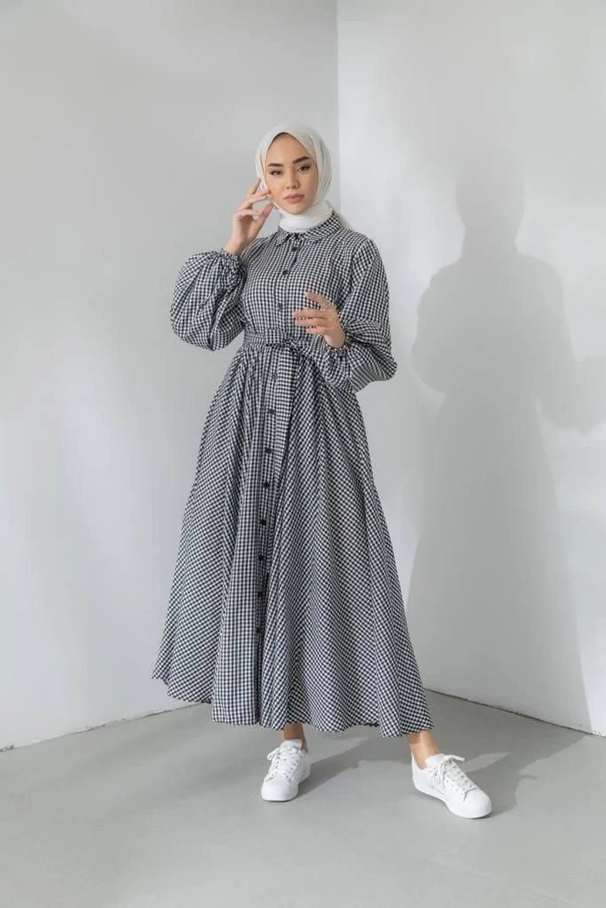 مدل لباس مجلسی با پارچه گلدار و ساده