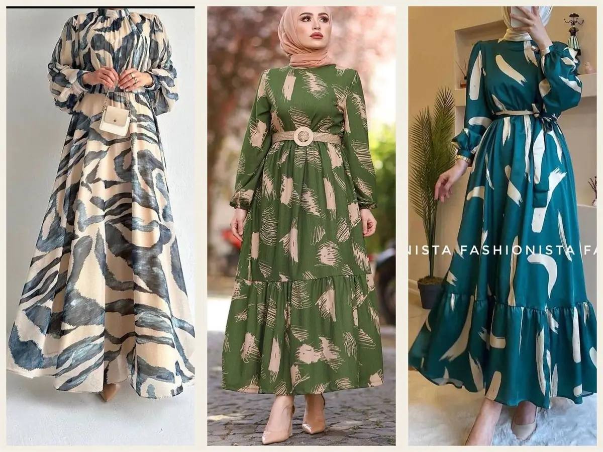 مدل پیراهن طرح دار مجلسی