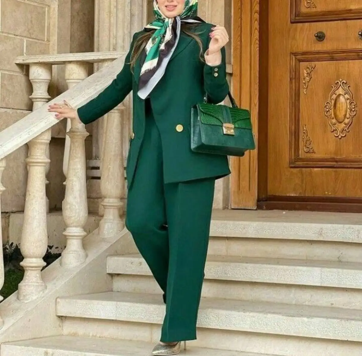 مانتو کتی مشکی با شلوار 