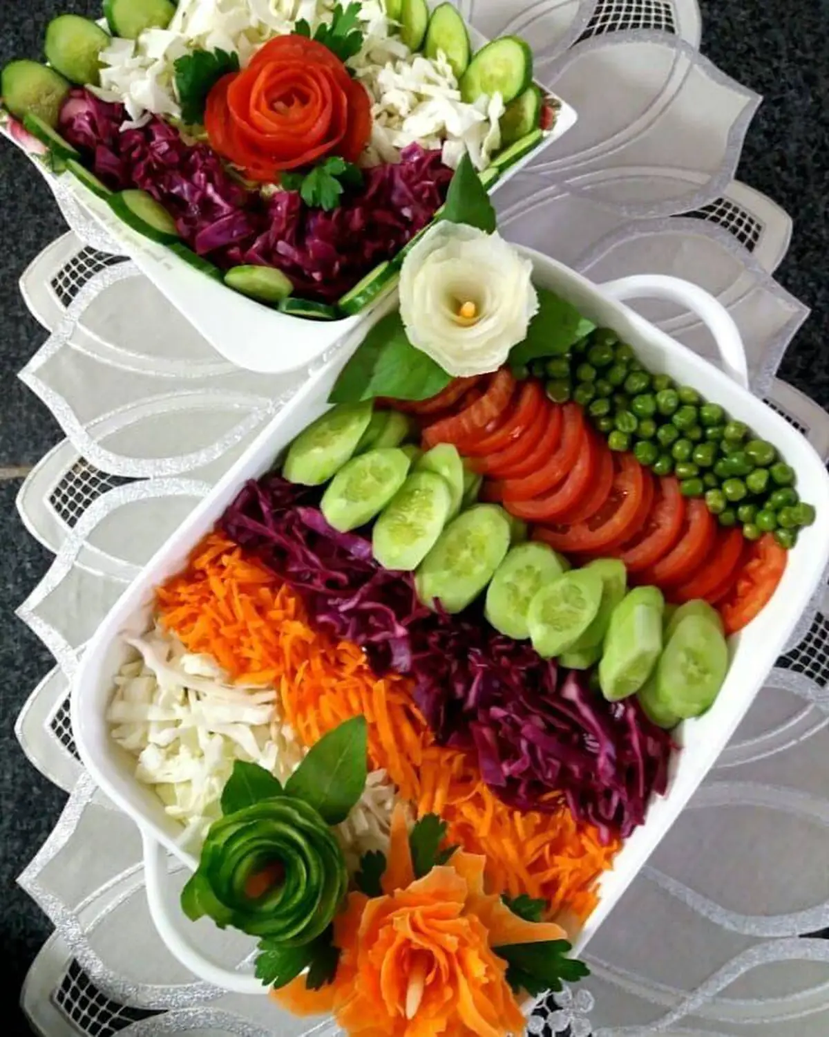 تزیین سالاد برای مهمانی 