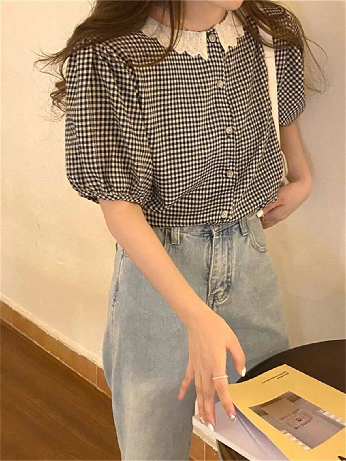 شومیز چهارخونه دخترانه 