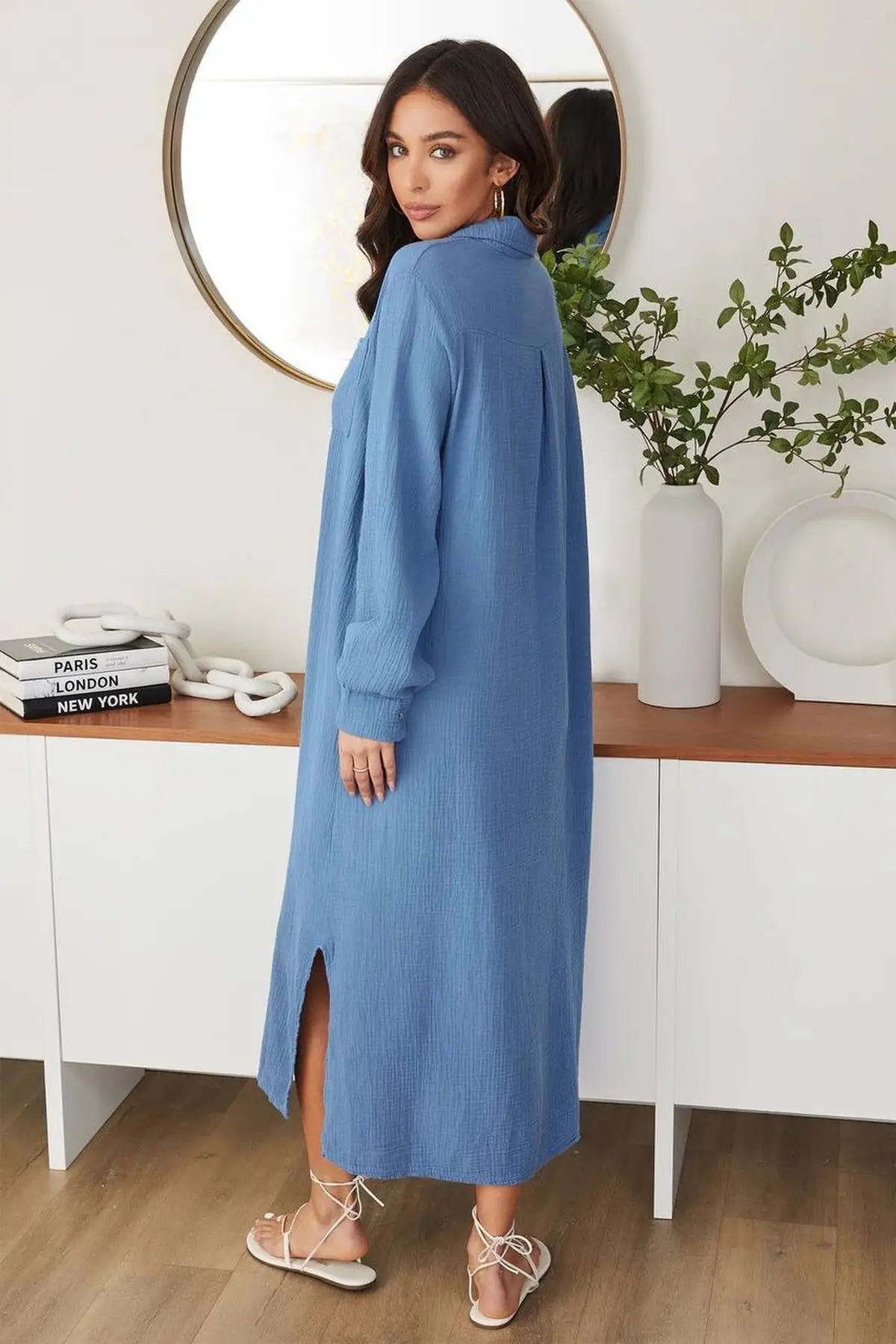 پیراهن لینن زنانه ساده