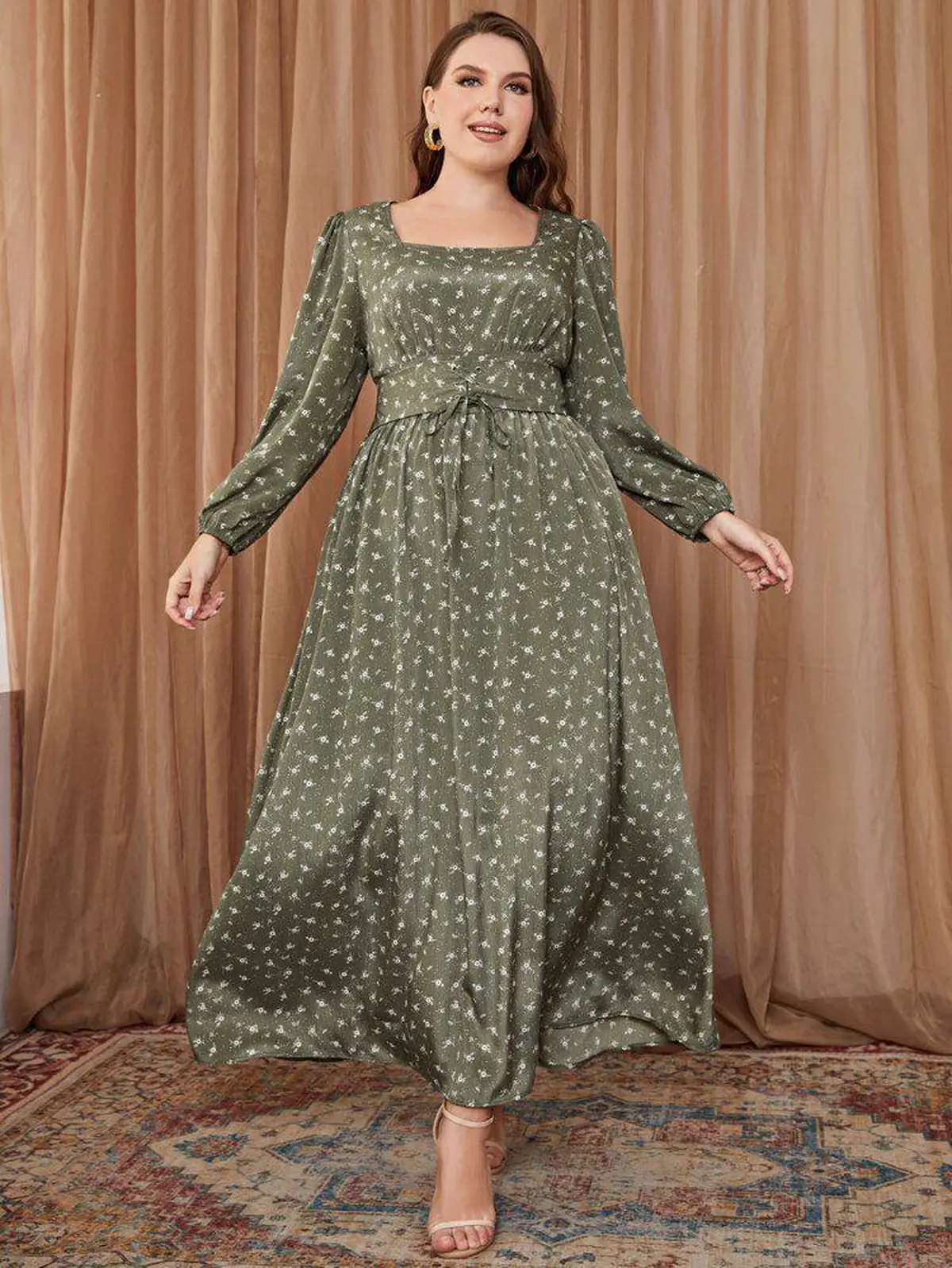 لباس گلدار بلند زنانه زیبا
