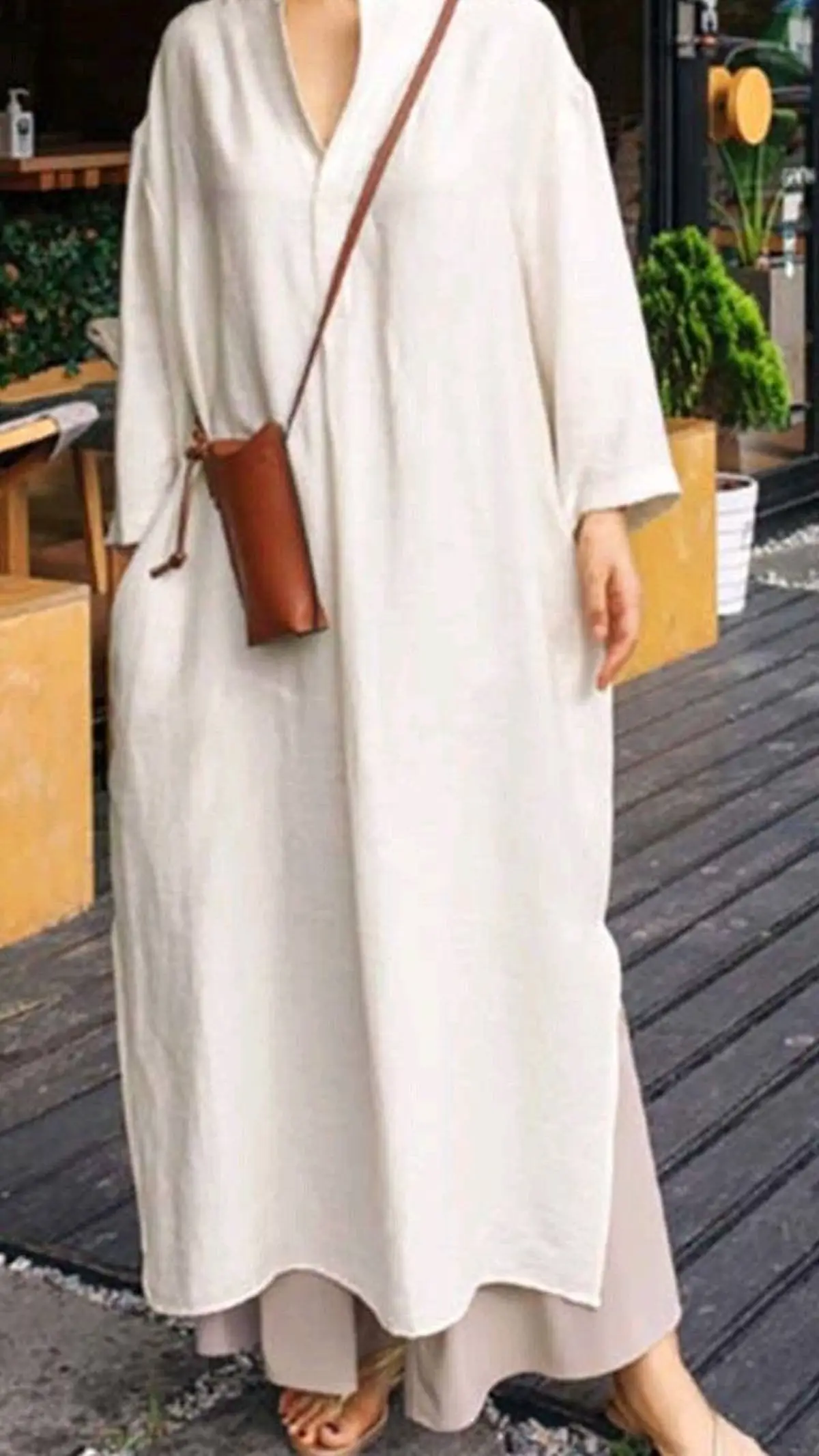 پیراهن لینن زنانه رنگی 