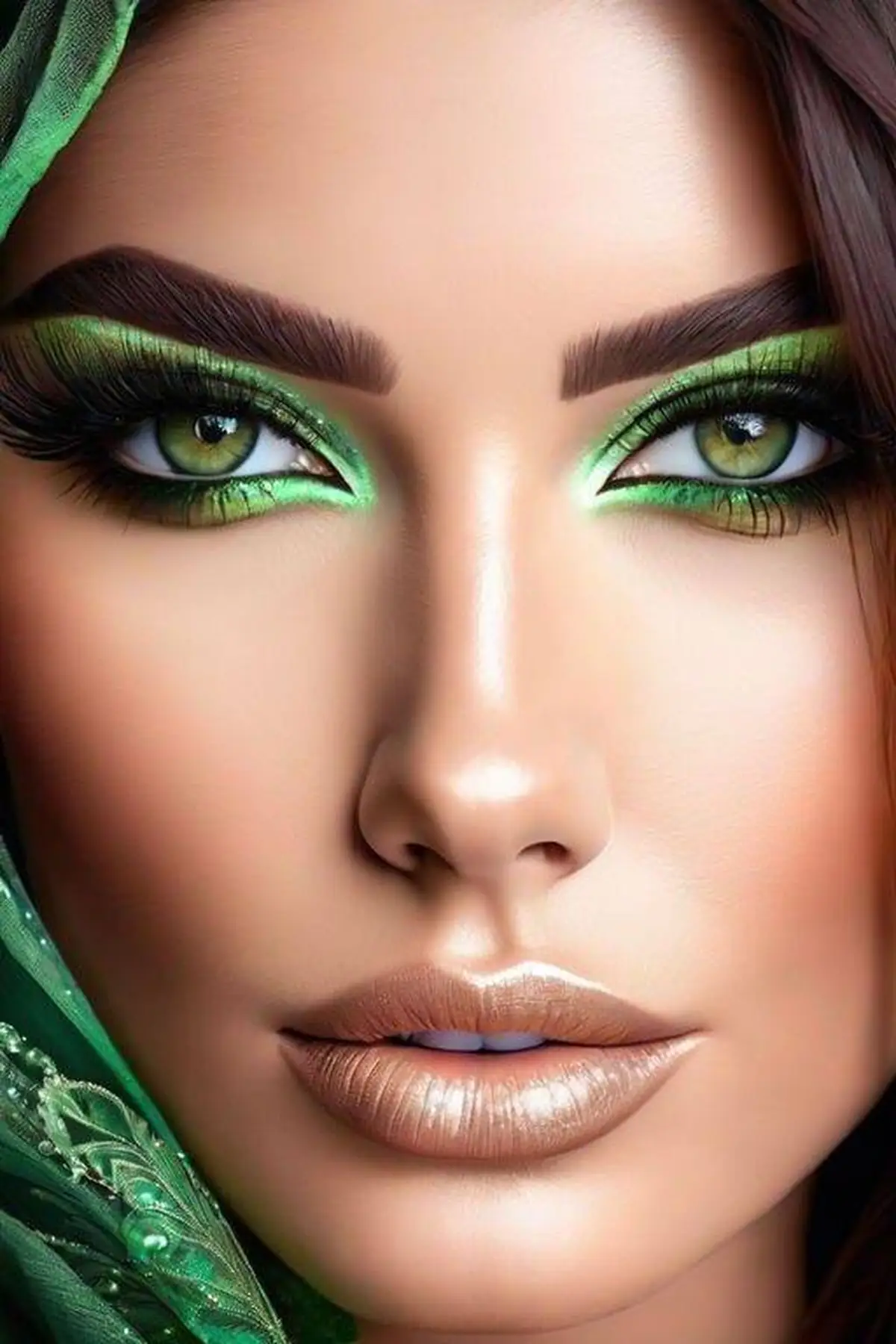 آرایش چشم رنگی ساده 