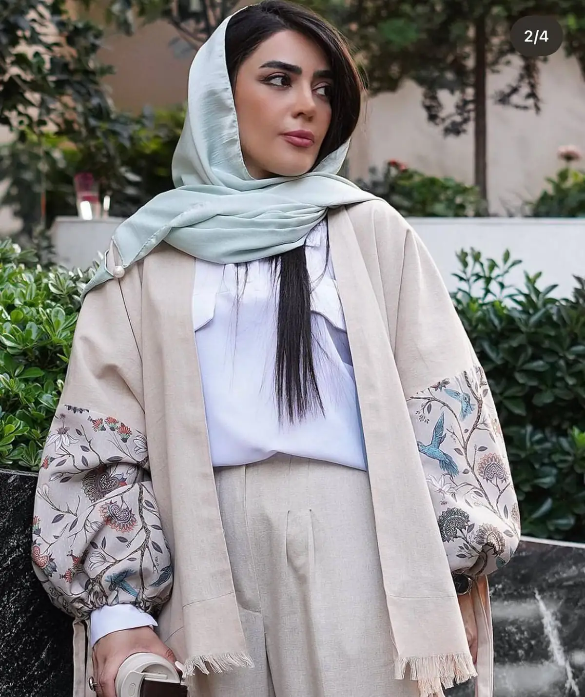 مدل مانتو با پارچه لنین ساده 