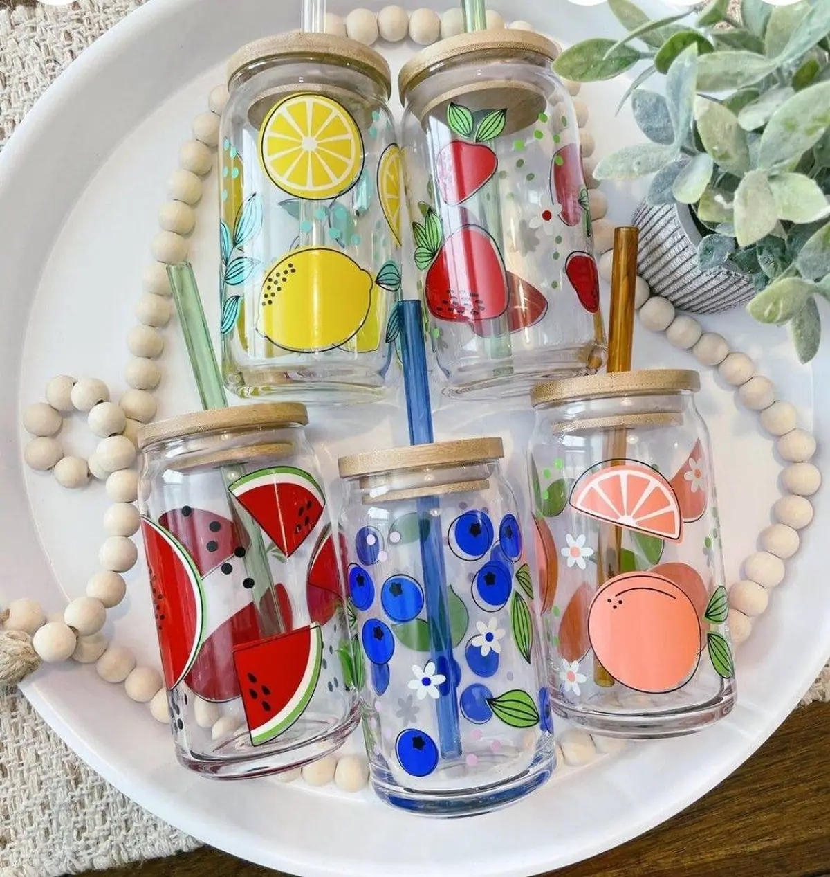 ماگ شیشه ای طرحدار اینستا 