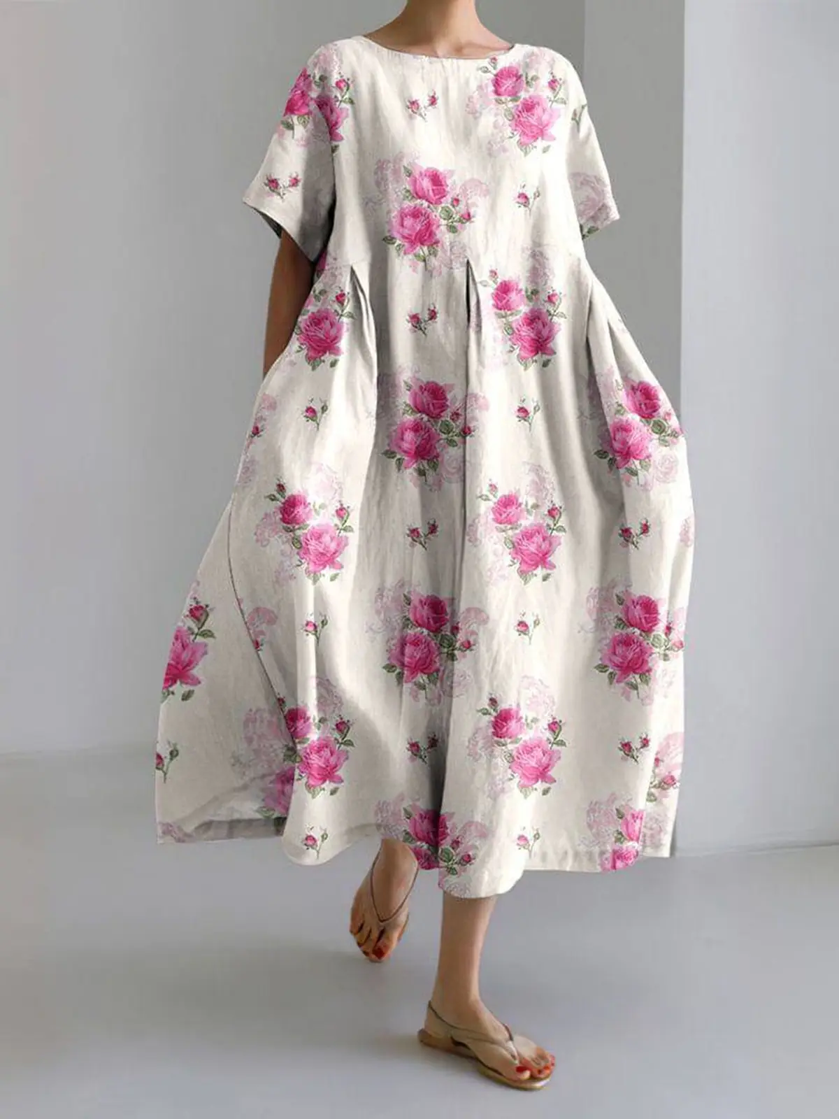 مدل پیراهن زنانه نخی گلدار 