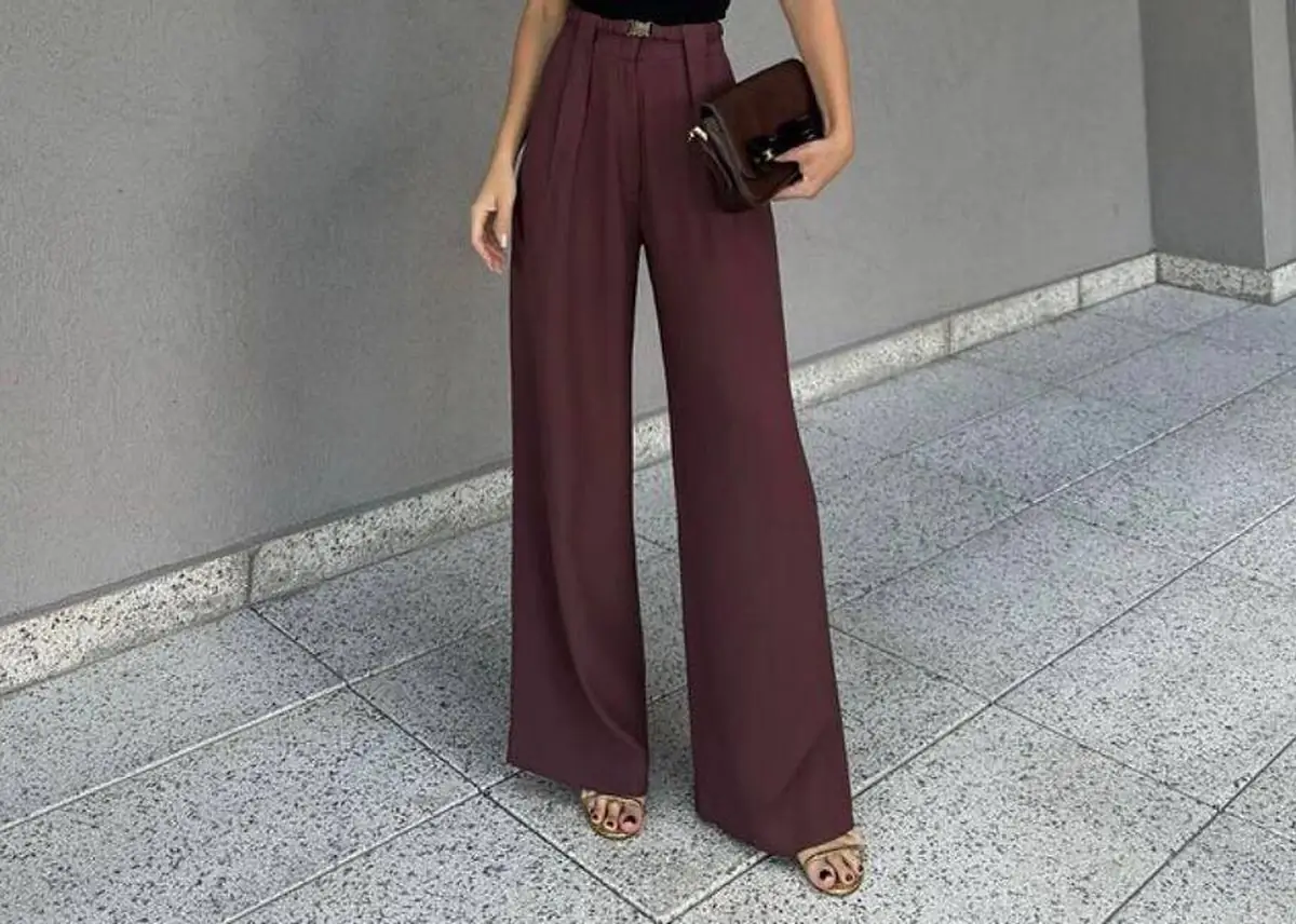 شلوار بوت کات پارچه ای