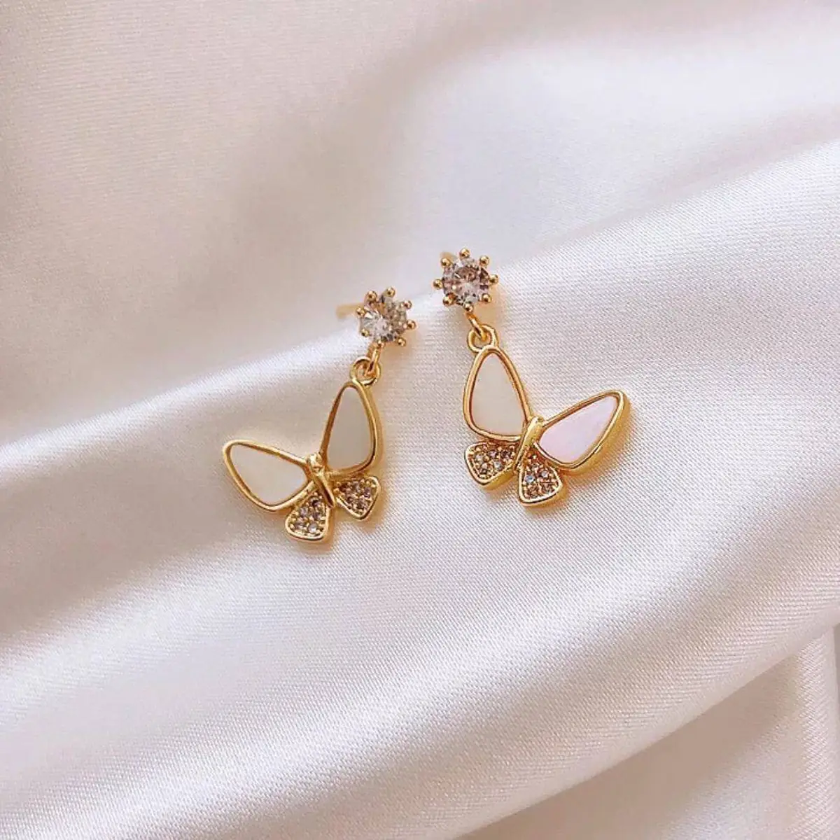 قیمت گوشواره پروانه ای طلا 