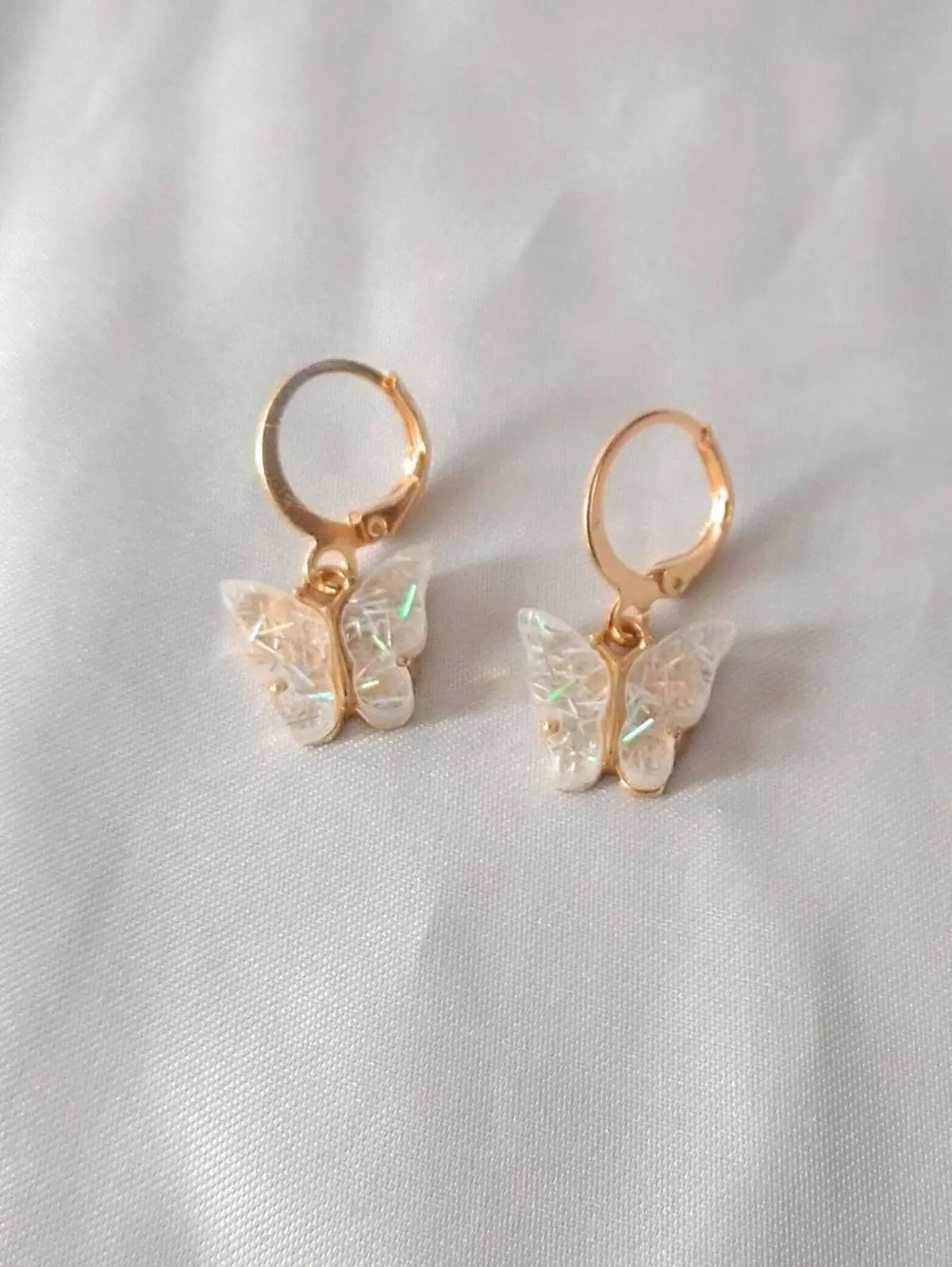 گوشواره پروانه ای کریستالی 
