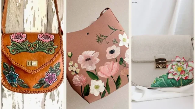 مدل کیف چرم نقاشی شده؛ انتخابی شیک برای خانم های سنتی پسند