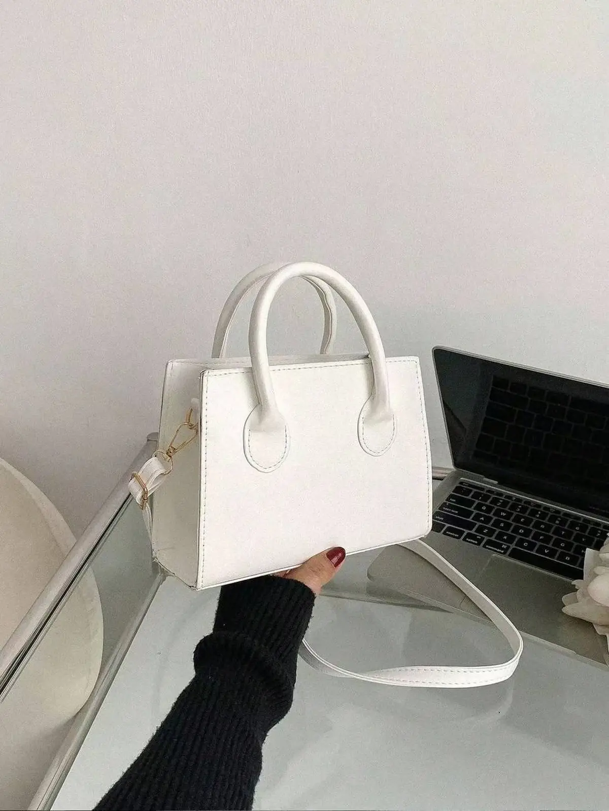 مدل کیف چرم زنانه سفید 