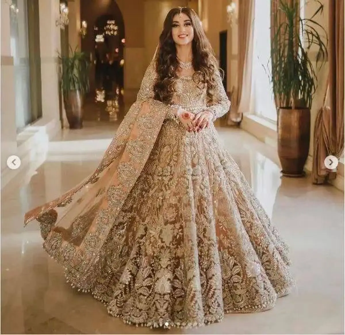 لباس عروس هندی سبز 