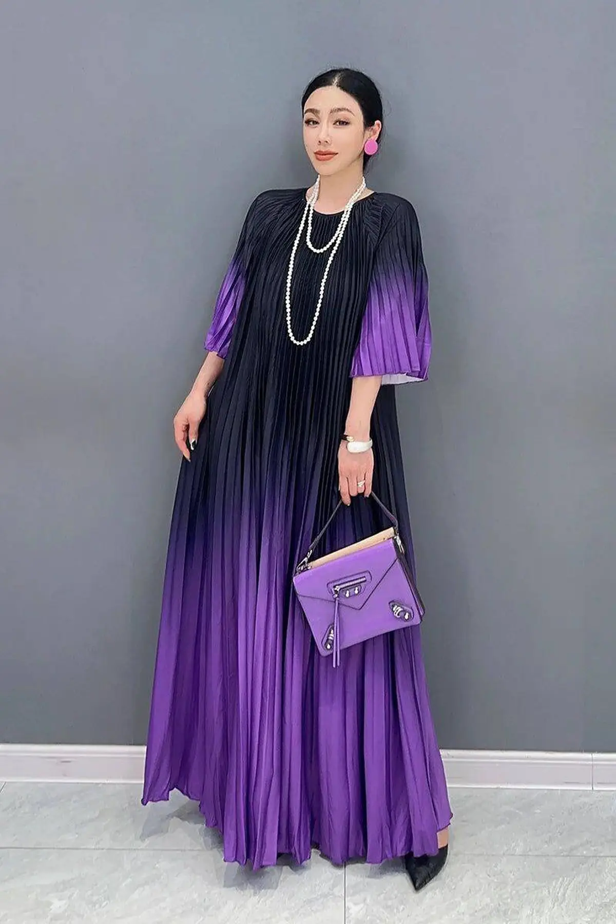 مدل لباس پلیسه رنگی