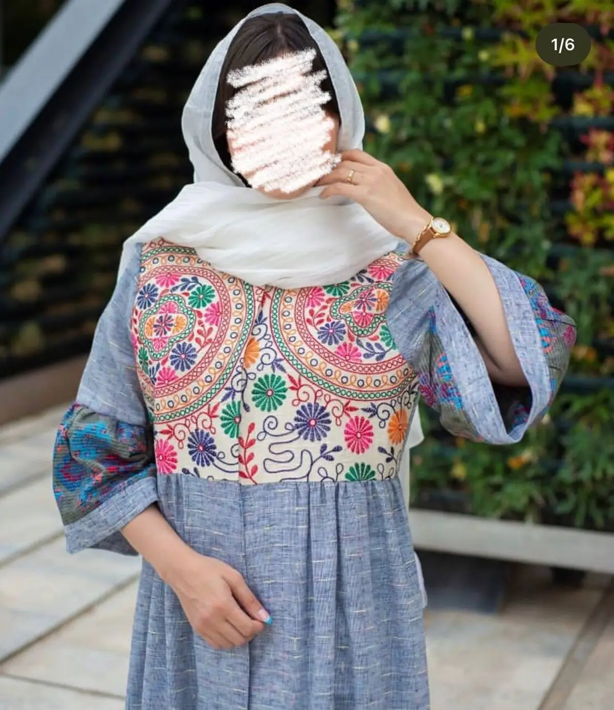 مدل مانتو گلدوزی شده سنتی 