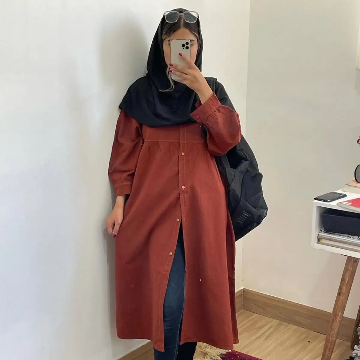 مانتو دانشجویی مشکی 