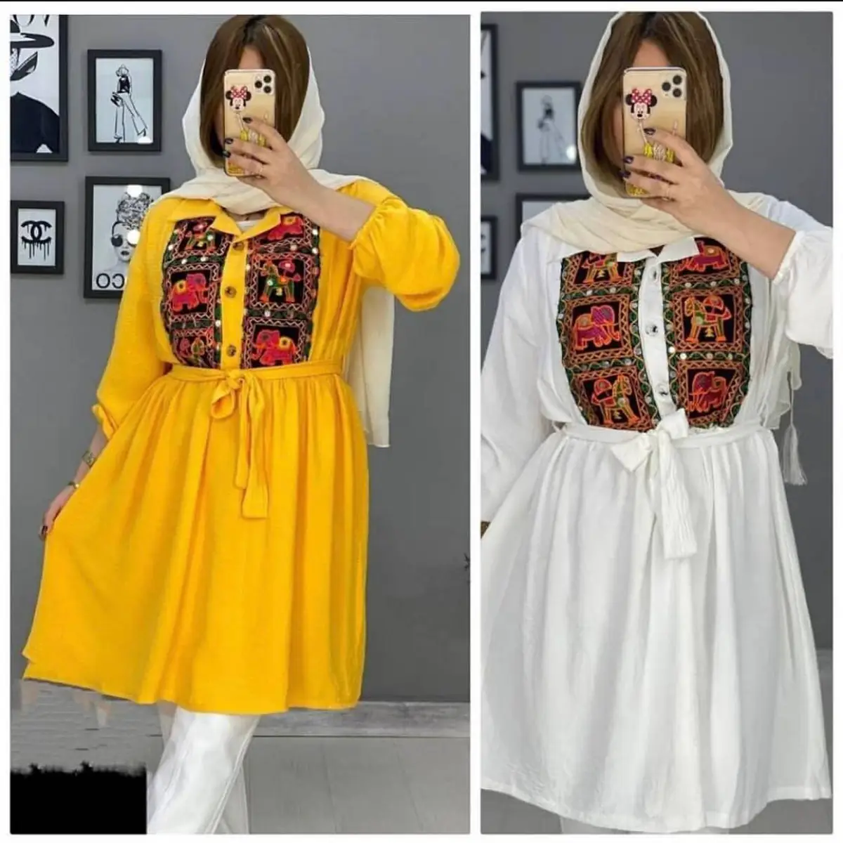 مانتو گلدوزی شده 