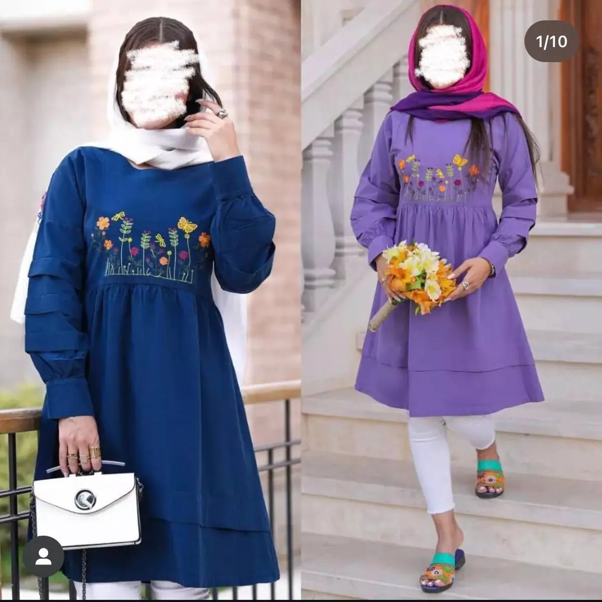 بهترین مدل مانتو گلدوزی شده مجلسی 