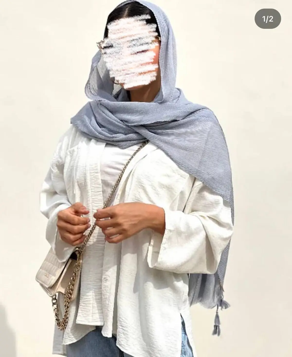 شال پلیسه رنگی 