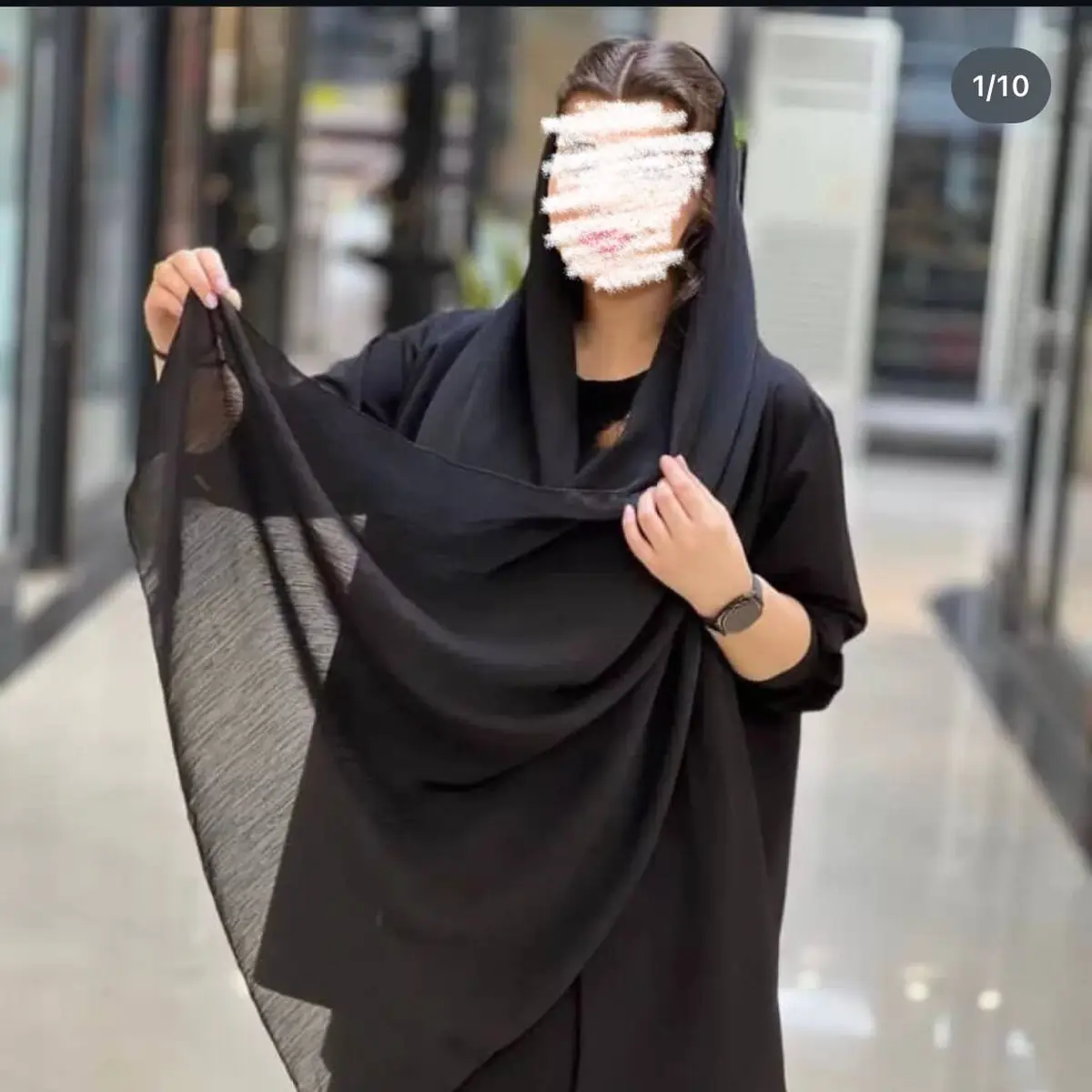 شال حریر شیشه ای 