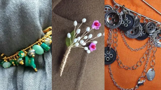 سنجاق سینه دست ساز | مدل‌های شیک جواهردوز برای مجالس رسمی