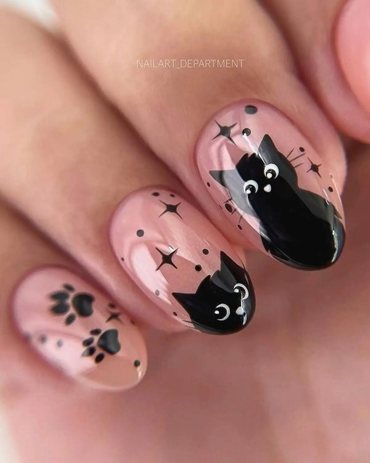 طرح ناخن گربه فانتزی 