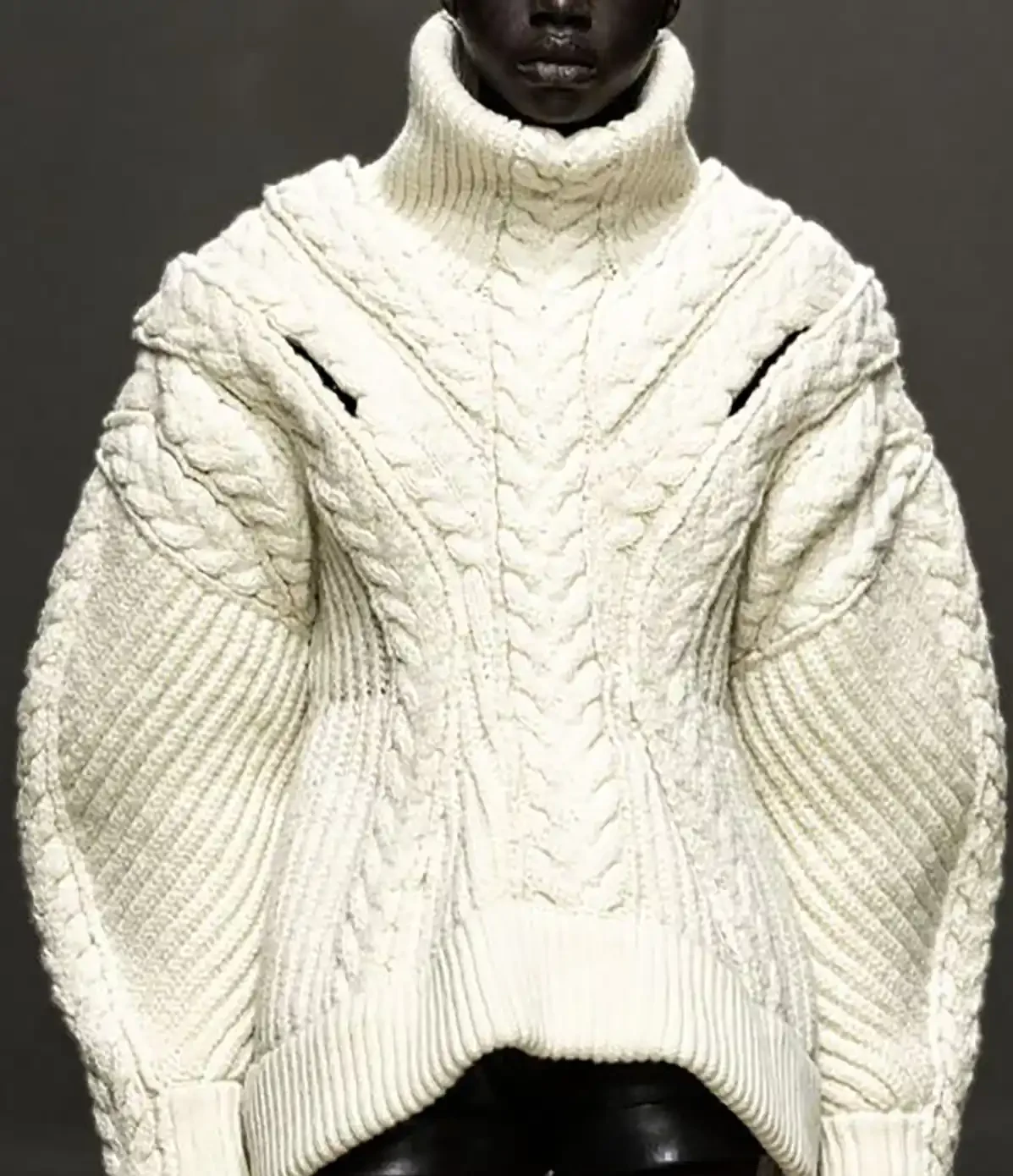 بافت یقه اسکی گشاد زنانه 