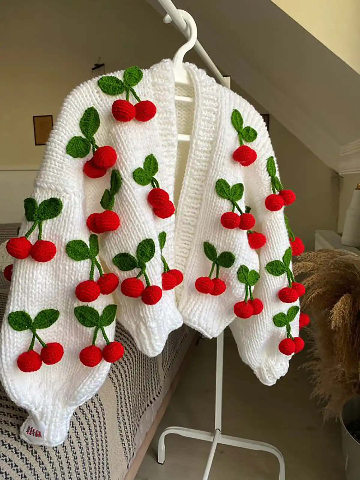 ژاکت بافتنی فانتزی ساده