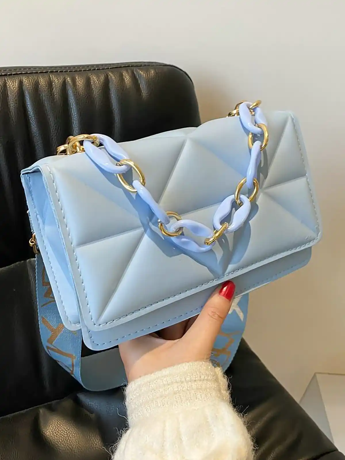 کیف آبی آسمانی مدرسه