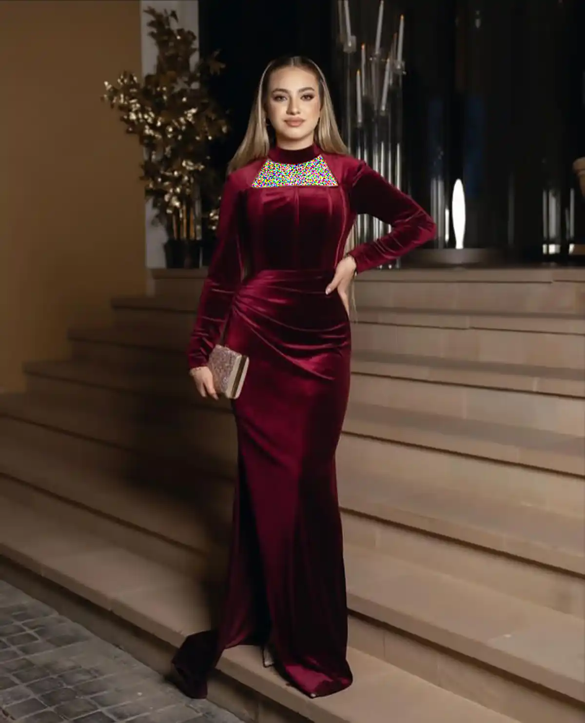 مدل لباس مجلسی مخمل اینستاگرام