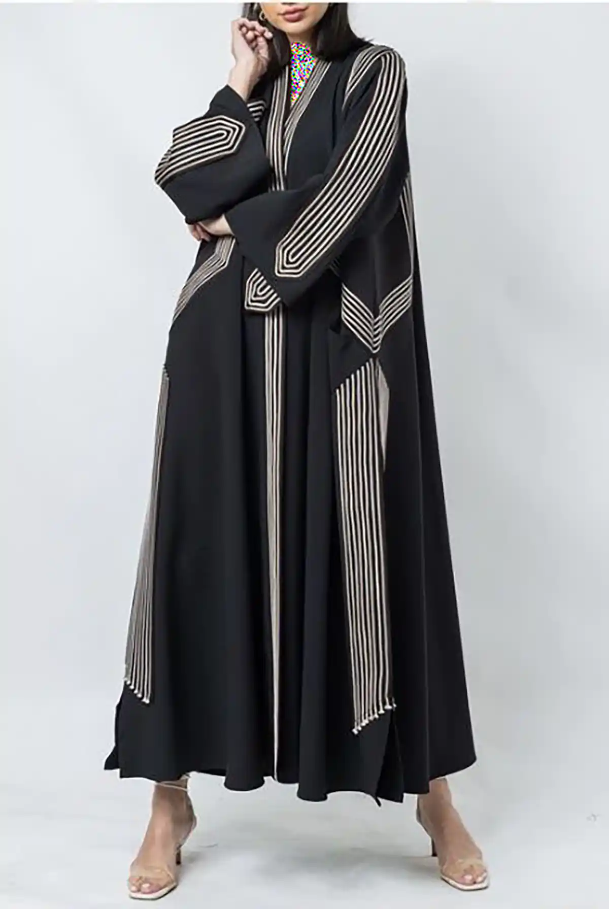 مانتو مشکی مجلسی کار شده