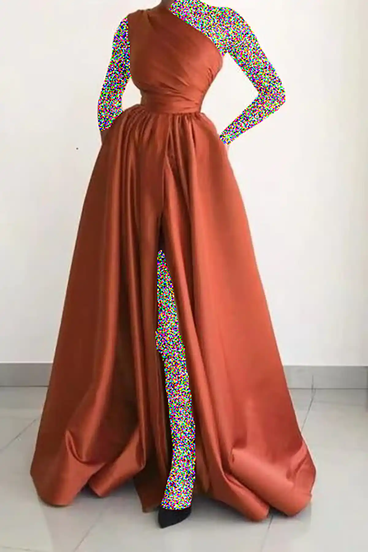 لباس مجلسی نارنجی دخترانه 
