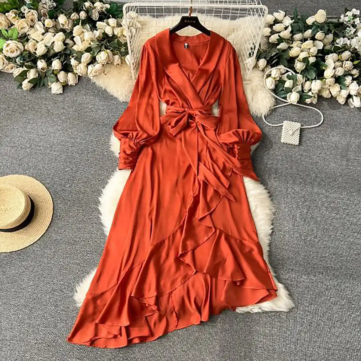 لباس نارنجی زنانه 